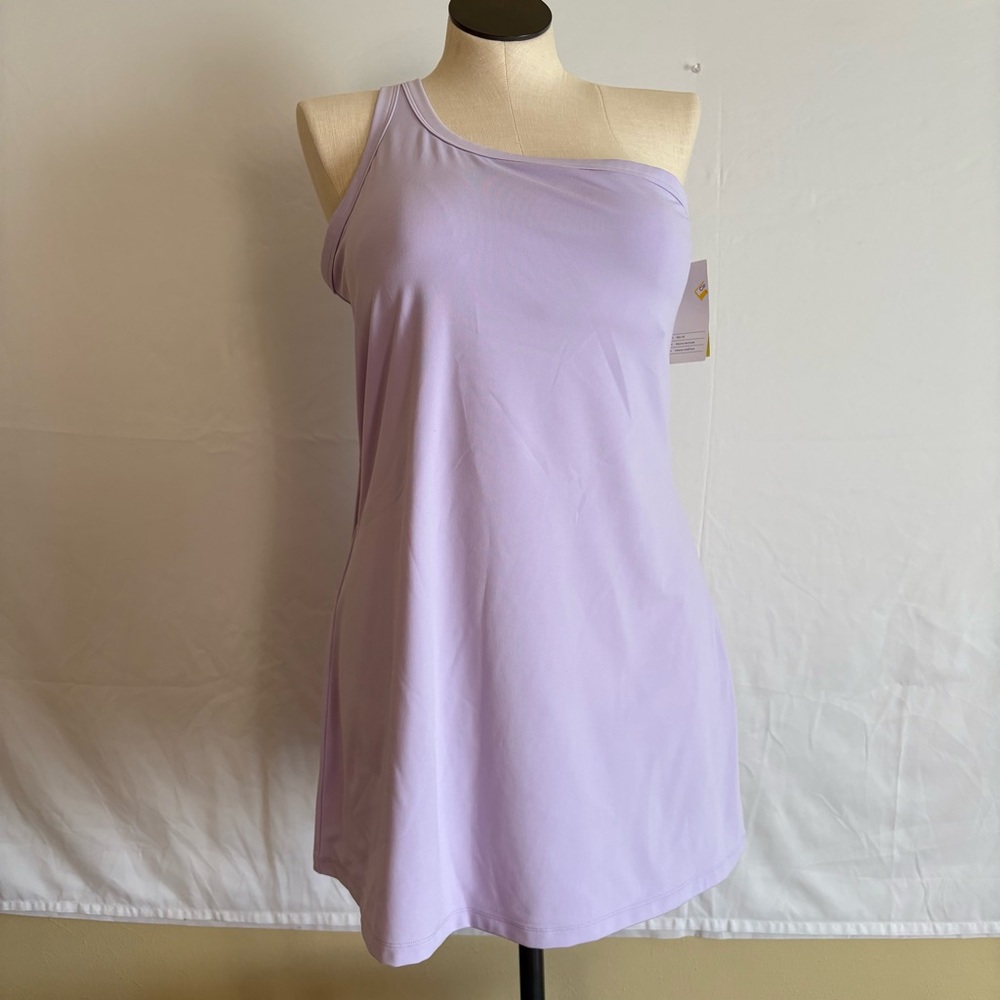 Asymmetrical Athletic Dress All in Motion Lilac Purple Built In Shelf Bra Tennis